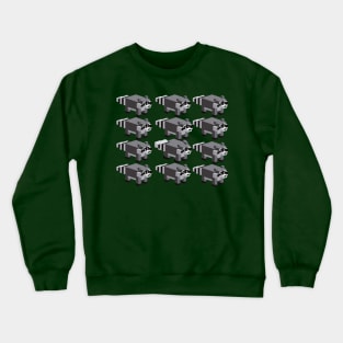 pixels raccoon Crewneck Sweatshirt